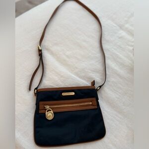 Michael Kors Black and Tan Crossbody Bag